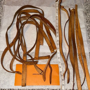 13 Louis Vuitton Tan Leather Strap SCRAPS sku-13​